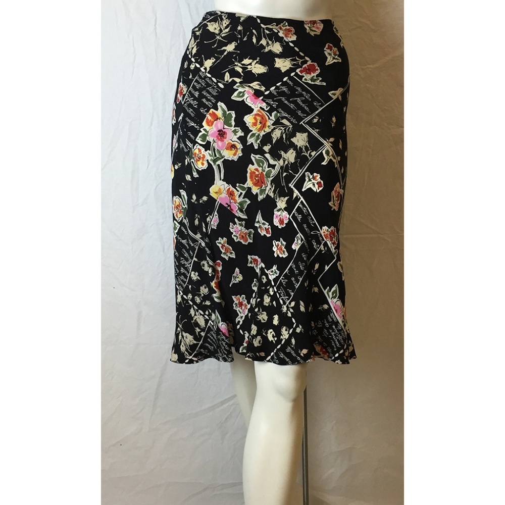 Mariella Burani Floral Print Skirt